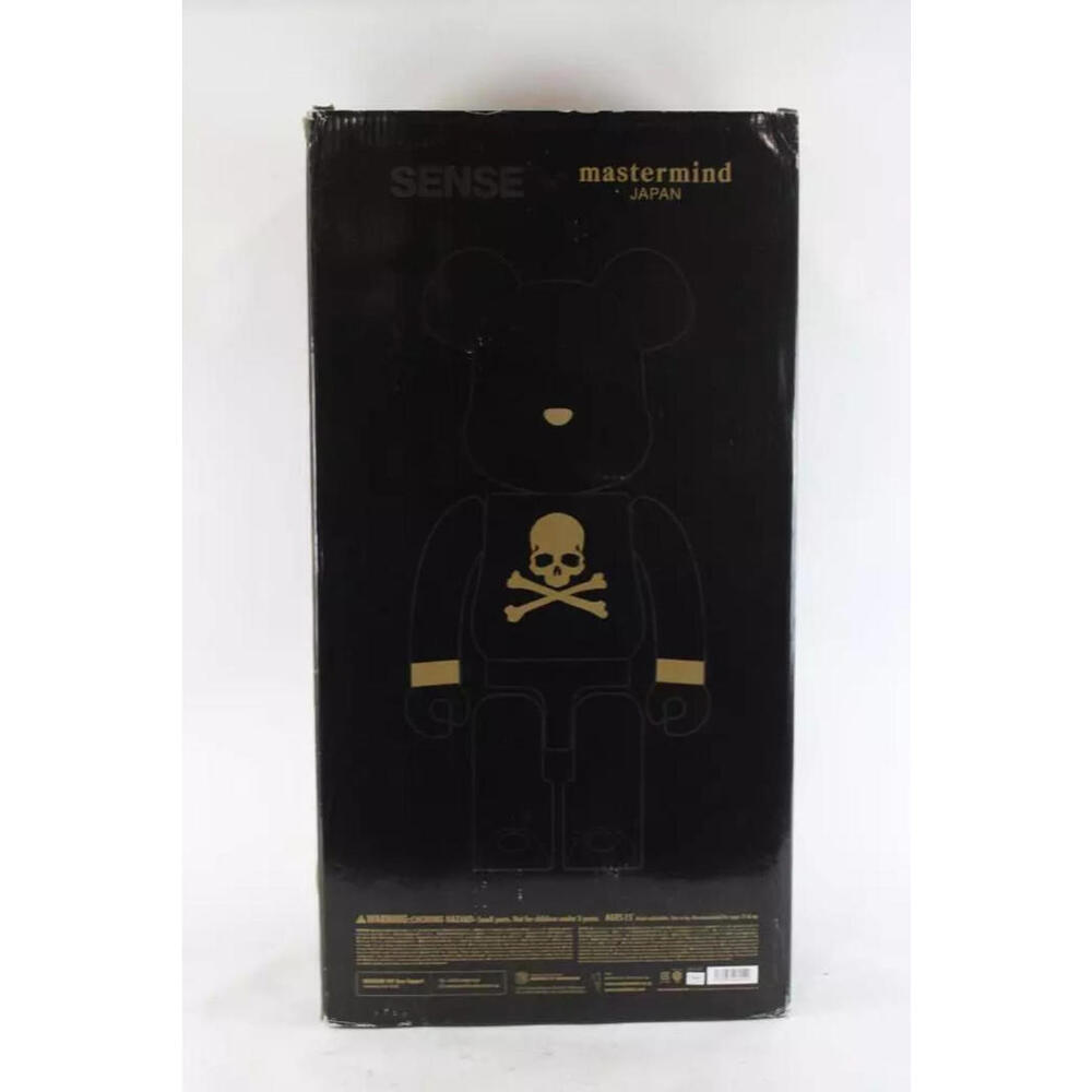 BEARBRICK BE@RBRICK MASTERMIND X SENSE 1000% BLACK GOLD Scull JAPAN - Picture 8 of 9